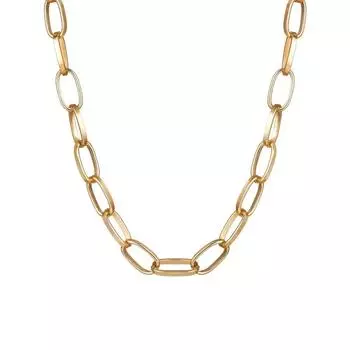 Позолоченная цепочка-колье унисекс для мужчин и женщин