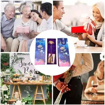 Позолоченная искусственная роза ручной работы, устойчивая к выцветанию, длинный стебель, подарок подруге, жене, маме, на день Святого Валентина, матери розовый