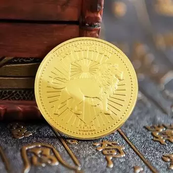 Позолоченная монета Yousheng, реквизит для фильмов, диаметр 1,6 дюйма, двухсторонняя металлическая монета, коллекционная сувенирная монета с защитной коробкой, подарок для поклонников фильмов 1pc