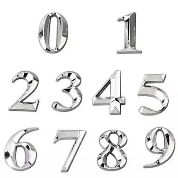 Позолоченная табличка на дверь дома, номер адреса, цифра, табличка, знак, домашний декор для отеля 0