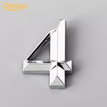 Позолоченная табличка на двери дома, цифра номера адреса 7#