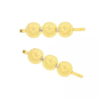 Позолоченная турецкая монета заколка для волос для женщин этнические османские аксессуары для волос металлические украшения для волос подарок для подружки невесты C