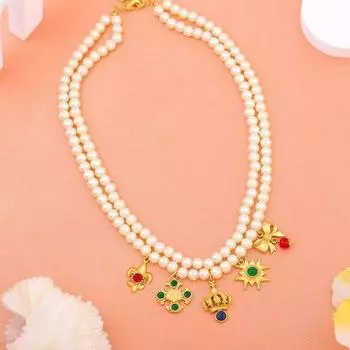 Позолоченное дизайнерское подвесное колье Estele для женщин