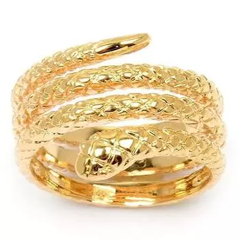 Позолоченное кольцо Искушение золотое - 18 мм