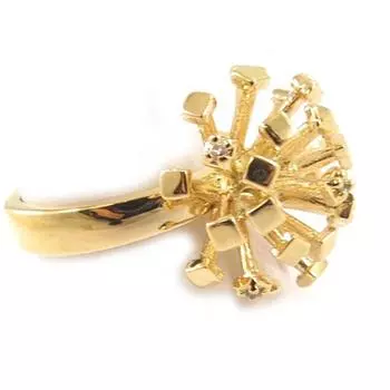 Позолоченное кольцо Клеопатра золотисто-белое - 20 мм