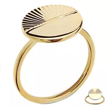 Позолоченное кольцо Клеопатра золото - 14 мм