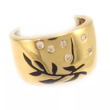 Позолоченное кольцо Мечты Черное