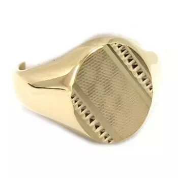 Позолоченное кольцо-печатка Karl