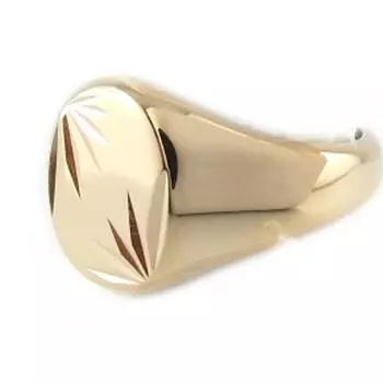 Позолоченное кольцо-печатка Karl