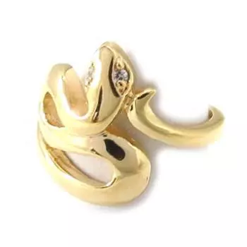 Позолоченное кольцо с египетской коброй