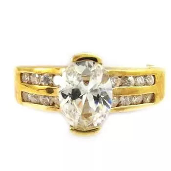 Позолоченное кольцо с оксидами