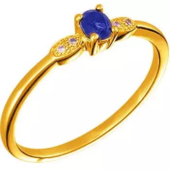 Позолоченное кольцо с сапфиром Scarlett