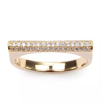 Позолоченное кольцо Сисси золотисто-белое - 3 мм