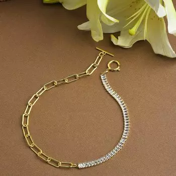 Позолоченное колье-цепочка с камнями для женщин и девочек, колье с цепочкой для женщин, изящные украшения, многослойное колье для женщин,