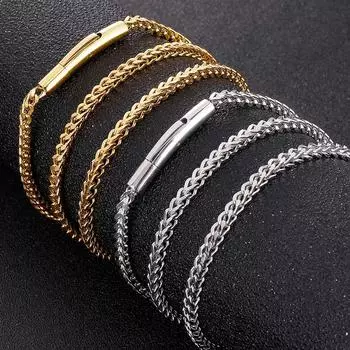 Позолоченное колье-колье из нержавеющей стали для мужчин и женщин, длина 60 см, 3 мм, звеньевая цепочка, мужские ожерелья, ювелирные изделия 60cm