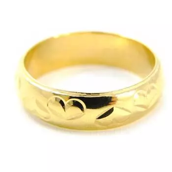 Позолоченное обручальное кольцо Love