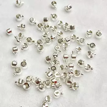 Позолоченное удерживающее цвет позиционирование бусины ожерелье застежка-кнопка браслет своими руками отделка позиционирование клип пряжка позиционирование проволочный трос пряжка 3.2mm cylindrical серебряный