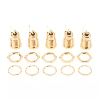 Позолоченные 30 В 10 А сильноточные разъемы постоянного тока 5,5X2,1 мм 5,5X2,5 мм гнездовая гайка для крепления на панели разъем адаптера постоянного тока A