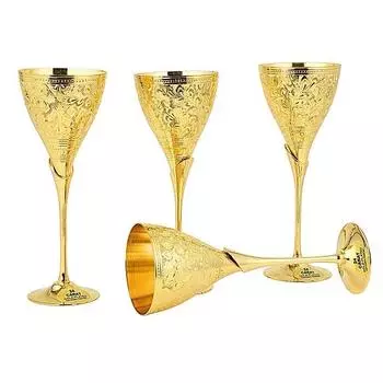 Позолоченные бокалы для вина, фужеры, подарок на годовщину свадьбы Дивали для пары, корпоративный набор для вечеринки