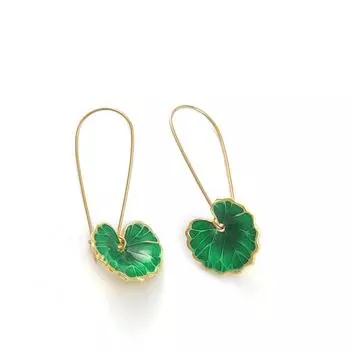 Позолоченные дизайнерские серьги-подвески