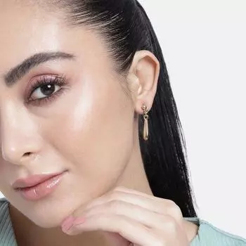 Позолоченные дизайнерские серьги-подвески Estele Ballet для девочек и женщин