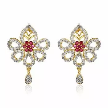 Позолоченные и посеребренные серьги-подвески Estele с изображением листьев и цветов для девочек и женщин