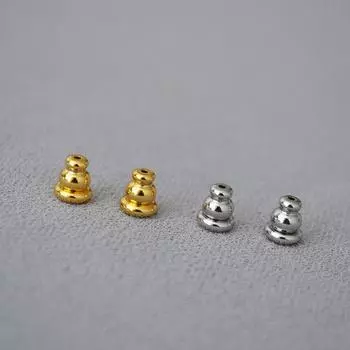 Позолоченные латунные нескользящие силиконовые беруши в форме тыквы-пули для ювелирных изделий своими руками