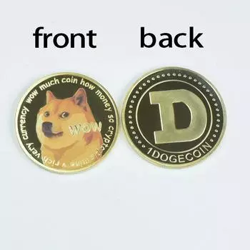 Позолоченные монеты Wow DogeCoin с золотым покрытием, посеребренные памятные монеты WOW с рисунком собаки, металлические монеты золотой