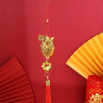 Позолоченные подвесные украшения для автомобиля, украшение для дома, сумка для украшения растений в горшках I