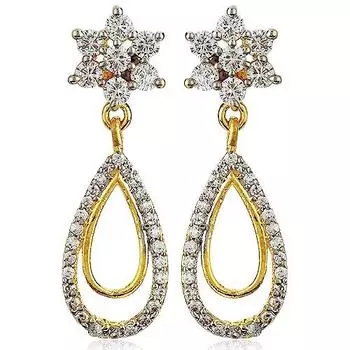 Позолоченные серьги-подвески Estele из латуни со сверкающими каплями Накшатры для девочек и женщин