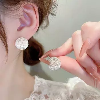 Позолоченные серебряные серьги с жемчугом — французский литературный стиль, универсальность и элегантность Silver Needle золотой