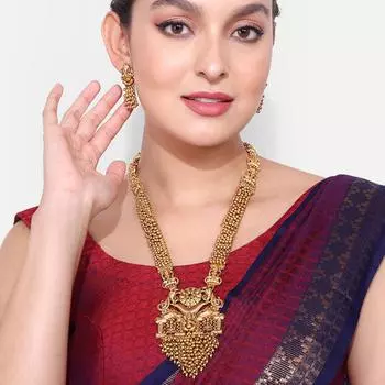 Позолоченный антикварный комплект ожерелий для женщин белый