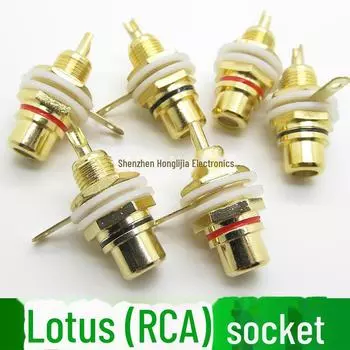 Позолоченный аудиовход RCA No