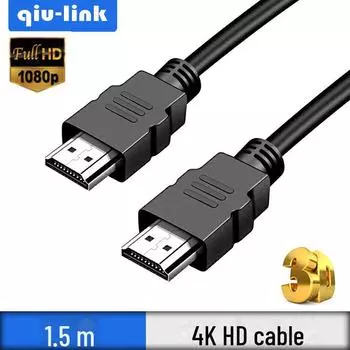 Позолоченный HDMI-кабель высокой четкости, 1080p для телевизора, приставки и монитора 1 meter, nickel plated