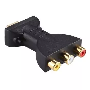 Позолоченный HDMI Male to 3 RCA Видео Аудио Адаптер AV Компонентный Преобразователь для DVD-Проектора HDMI