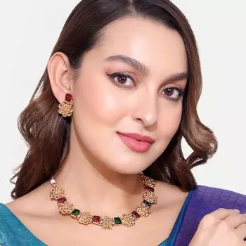 Позолоченный комплект ожерелий Kempstone для женщин белый