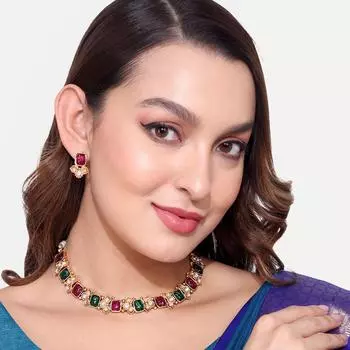 Позолоченный комплект ожерелий Kempstone для женщин белый