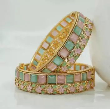 Позолоченный медный браслет для женщин 2.2 золотой