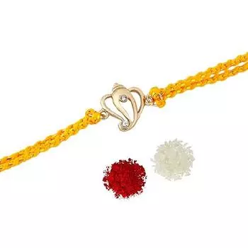 Позолоченный мужской браслет Estele Aadi Dev с австрийскими кристаллами и изысканной шелковой нитью