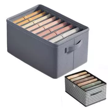 PP Board Брюки Для Хранения Артефактов Общежитие Складной Свитер Джинсы Сортировочная Коробка Шкаф Многослойная Коробка Для Хранения Одежды 6 grid серый