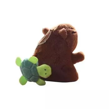 PP Cotton Capybara Key Ring Animal Turtle Bee Wing Flutter Doll Plush Bee Turtle Pendant Daily Turtle