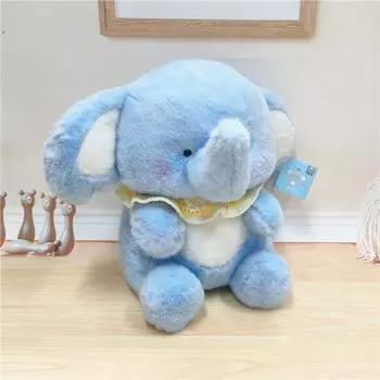 PP Cotton Elephant Wearing Plush Doll Fluffy Huggable Animal Plush Toy Home Decor Style A
