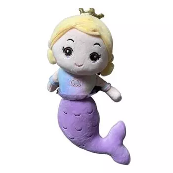 PP Cotton Mermaid Princess Plush Dolls Mermaid Princess Mermaid Plush Toy Birthday Gifts purple-30cm