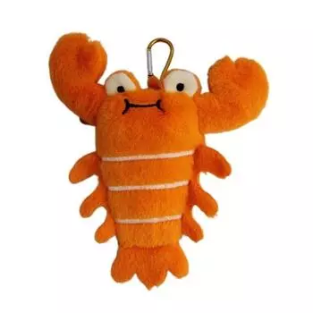 PP Cotton Plush Doll Keychain Lobster Animal Bag Pendant Cute Ocean Animal Coin Purse Home Decor оранжевый