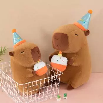 PP Хлопок Капибара Плюшевая Кукла Пушистая Капибара Аниме Мягкая Кукла День Рождения Рождество 30cm