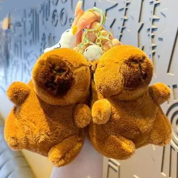 PP хлопок капибара плюшевый брелок кукла игрушка плюшевая кукла брелок смешной капибара брелок сумка подвеска Seagull