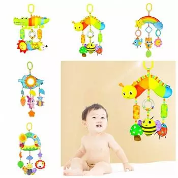 ПП хлопок коляска кровать подвесные игрушки плюшевые мягкие детские сенсорные подвесные погремушки детская кроватка Owl