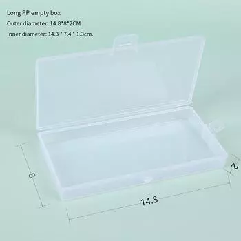 Pp Прозрачный пластиковый большой прямоугольный Pp Пустая коробка для хранения маски