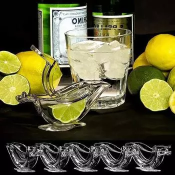 Pp Ручная соковыжималка для лимона Прозрачная соковыжималка для фруктов Зажим для соковыжималки для лимона