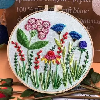 Пяльцы для вышивания крестиком, набор игл, дырокол, набор для практики вышивки, украшение для дома 4